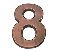 Zayookey Numéros de Maison Autocollants 7cm Moderne Numéro de Porte Plaques de Numéros de Boîte aux Lettres 3D Adhesive House Number Sign (number 8)
