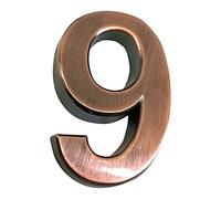Zayookey Numéros de Maison Autocollants 7cm Moderne Numéro de Porte Plaques de Numéros de Boîte aux Lettres 3D Adhesive House Number Sign (number 9)