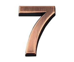 Zayookey Numéros de Maison Autocollants 7cm Moderne Numéro de Porte Plaques de Numéros de Boîte aux Lettres 3D Adhesive House Number Sign (number 7)