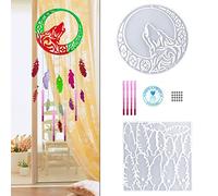 Zayookey Resine Moules Carillons À Vent Kit Moule en Silicone Loup Moule Coulée Époxy Carillons Éoliens Moul Animal Wind Chime Resin Mold pour DIY Artisanat (Wolf Mold)