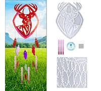 Zayookey Resine Moules Carillons À Vent Kit Moule en Silicone Wapitis Cerf Moule Coulée Époxy Carillons Éoliens Moul Animal Wind Chime Resin Mold pour DIY Artisanat (Elk Mold)