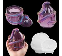 Zayookey œuf de serpent Bocaux de Stockage Epoxy Résine Moule avec Couvercle Moules en Silicone Boîte de Rangement Animal Boîte à Bijoux Moule de Coulée pour DIY Bouteille de Stockage