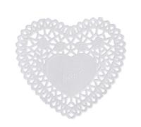 ZAYRAY 100x Napperon Blanc en Dentelle De Papier De Coeur De l'amour De 4 Pouces pour Le Scrapbooking De Cartes