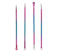 ZAYRAY 4 PièCes Aiguille Dissolvant de Points Noirs Extracteur de Bouton Popper pour Acné ComéDon Imperfection Whitehead Zit Outil de Suppression