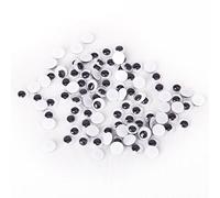 ZAYRAY Artisanat des Yeux Colle aux Yeux sur l'autocollant Ronds Mobiles de 10mm 100 Pieces par Un Paquet