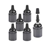 ZAYRAY Lot de 6 Douilles en BakéLite E26 / E27 Douille de LumièRe Douille D'Ampoule Vintage ES Douille à Vis pour Plafond/Suspension/Plancher