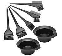 ZAYRAY Lot de 7 pinceaux de coloration pour cheveux et bol - Outils pour coloration des cheveux - Applicateur de coloration