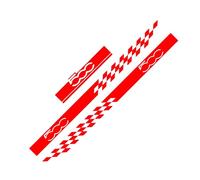 ZAYTEBH Bande Décorative Capot pour Fiat 500 Appliqué Autocollant Course Imperméable Racing Body Modifié Décoration