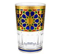 Zayti Verres à Thé Marocains Dorés - Set de 6 | Verres Traditionnels Orientaux pour Thé à la Menthe | Élégants et Décoratifs Model : n°3