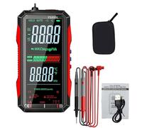 Zayuzo Multimètre numérique Rechargeable USB avec Sac, multimètre Intelligent 6000 Points, rétroéclairage LCD et Lampe de Poche, Identification de Ligne de feu zéro, testeur numérique multimètre pour