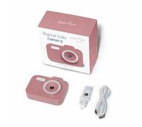 ZAZU Appareil photo numérique Fun HD pour enfants - Vidéo 1080P - Écran de 2,0" - Rechargeable - Appareil photo portable pour enfants avec fonctions amusantes pour photos et vidéos - Rose