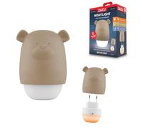 ZAZU Benny Veilleuse Bébé Automatique avec Détecteur de Crépuscule - Rechargeable | Blanc & Orange | Autonomie 70h | Mode Voyage | Lampe de Nuit Portable pour Enfants (Taupe)