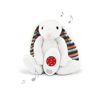 ZAZU BIBI The Bunny Toy - Peluche musicale avec son de battement de cœur | Sons apaisants pour aider votre bébé à s'installer plus facilement | battements de cœur et bruit blanc | Arrêt automatique |