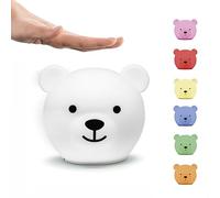 ZAZU Bor Veilleuse Multicolore Bébé - Rechargeable USB-C | Tactile | Minuteur 20 Min | 9 Couleurs LED | Lampe de Nuit Enfant Portable | Variateur | Autonomie 55h | Voyage