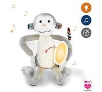 Zazu Kids Nightlight Plush Toy - Max The Monkey Stuffed Animal Night Light with Soothing Sound Machine for Babies & Toddlers Soft Washable Portable Multicolore G