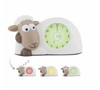 ZAZU Kids Sam Le Mouton Reveil Enfant Educatif Jour/Nuit Lumineux à LED - Reveil Enfant Garcon Fille - Apprentissage Pédagogique Intelligent du Sommeil et du Réveil avec Horloge Lumineuse (Brown)