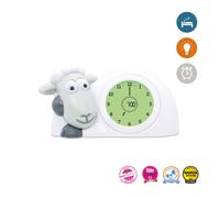 ZAZU Horloge Sam l'Agneau - Horloge d'Entraînement au Sommeil et Veilleuse pour Enfants | Réveil Lumineux | Aidez Votre Enfant à Apprendre Quand se réveiller | Luminosité réglable | Arrêt Automatique