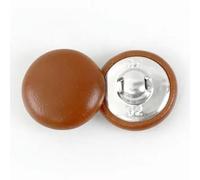 ZAZUZU 50 Boutons recouverts de Cuir de 11 à 28 mm pour la Couture, Boucles Rondes Souples pour Manteau de Veste, Accessoires de Bricolage, idéal pour Les couturiers et Les Artisans