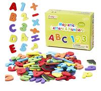 ZazzyKid Lettres et Chiffres magnétiques pour Enfants : 103 aimants en Mousse pour l'éducation précoce - Apprendre et Jouer - mathématiques et Alphabets