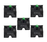 ZB2-BE101C Lot de 5 interrupteurs de commande à bouton poussoir 22 mm, 10 A 415 V, interrupteur momentané électrique noir ouvert normal pour panneau de commande de machine