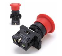ZB2-BE102C P172 220V 10A Red NC 22mm Emergency Stop Mushroom Push button switch XB2-ES542 Control electrical starter switch NWPNLXEA(1NOand1NC)