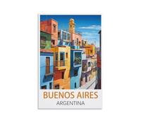 ZBBGGOZ Affiches murales vintage sur toile de Buenos Aires Argentine (50 x 75 cm) - Décoration murale moderne pour chambre à coucher