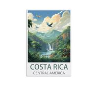 ZBBGGOZ Affiches murales vintage sur toile représentant le Costa Rica de l'Amérique centrale, décoration moderne pour chambre à coucher (50 x 75 cm)