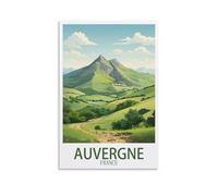 ZBBGGOZ Poster de voyage vintage Auvergne France - Impression sur toile - Décoration murale moderne pour chambre à coucher - 30 x 45 cm