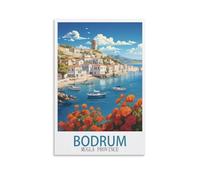 ZBBGGOZ Poster vintage sur toile de Bodrum Mugla Province - Décoration murale moderne pour chambre à coucher - 30 x 45 cm