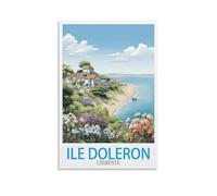 ZBBGGOZ Poster vintage sur toile de l'île d'oleron Charente - Décoration murale moderne pour chambre à coucher (20 x 30 cm)