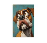 ZBBZJYHH Affiches d'animaux peintes par divers artistes d'un chien, y compris grand nez moderne artistique mural à suspendre, 40 x 60 cm