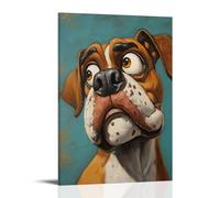 ZBBZJYHH Affiches d'animaux peintes par divers artistes d'un chien, y compris grand nez moderne artistique mural à suspendre, 40 x 60 cm