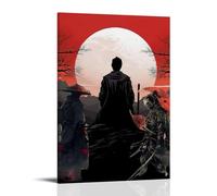 ZBBZJYHH Poster inspiré des samouraïs pour une histoire d'horreur dans l'obscurité - Décoration murale artistique moderne à suspendre - 30 x 45 cm