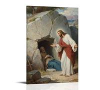 ZBBZJYHH Poster mural artistique moderne à suspendre Jésus appelant Lazare, pierre tombale, 40 x 60 cm