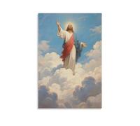 ZBBZJYHH Poster mural artistique moderne à suspendre Jésus Ascending, nuages recevant lui, 60 x 90 cm