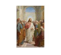 ZBBZJYHH Poster mural artistique moderne à suspendre Jésus dans le temple, parlant aux anciens, 20 x 30 cm