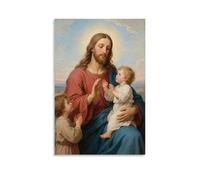 ZBBZJYHH Poster mural artistique moderne à suspendre Jésus tenant un enfant, bénédiction - 50 x 75 cm