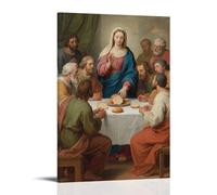 ZBBZJYHH Poster mural artistique moderne à suspendre Mary Breaking Bread with Disciples, Remembering Jesus, 60 x 90 cm