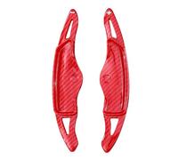 ZBCUSRAF 2 Pièces Palettes Changement Vitesse Voiture Rallongent Leviers Palettes Changement Compatible with pour Hyundai Genesis G70 2018-2022 Vitesse Volant,E-Red carbon fiber