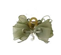 ZBDP 1pc Forest System Bow Hair Clip Lily of the Valley Floral Shark Clip for Women Hairpin Elegant Hair Accessories