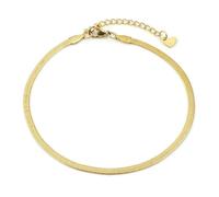 ZBDP Bracelet de cheville en acier inoxydable doré pour femme Pieds nus Plage Jambe Cadeau d'été 23,5 cm de long