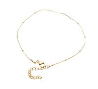 ZBDP Bracelet de cheville en acier inoxydable doré pour femme Pieds nus Plage Jambe Cadeau d'été 23,5 cm de long