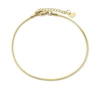 ZBDP Bracelet de cheville en acier inoxydable doré pour femme Pieds nus Plage Jambe Cadeau d'été 23,5 cm de long