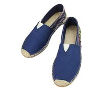 ZBDP Chaussures plates d'été en toile respirante pour homme et femme, Nation bleu foncé, 38 2/3 EU