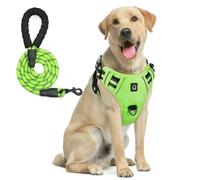 ZBDP Combinaison harnais pour chien, anti-fuite, anti-traction, laisse de 1,5 m, réfléchissant, réglable, doux et rembourré