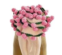 ZBDP Couverture Bouquet de roses au crochet Couverture faite à la main de roses Couverture de canapé Manta de Ramo Manta de rosas