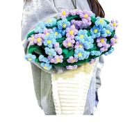 ZBDP Couverture Bouquet de roses au crochet Couverture faite à la main de roses Couverture de canapé Manta de Ramo Manta de rosas