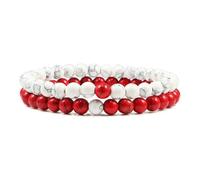 ZBDP Lot de 2 bracelets en perles œil de tigre en pierre naturelle de lave noire et malachite