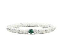 ZBDP Lot de 2 bracelets en perles œil de tigre en pierre naturelle de lave noire et malachite