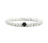 ZBDP Lot de 2 bracelets en perles œil de tigre en pierre naturelle de lave noire et malachite